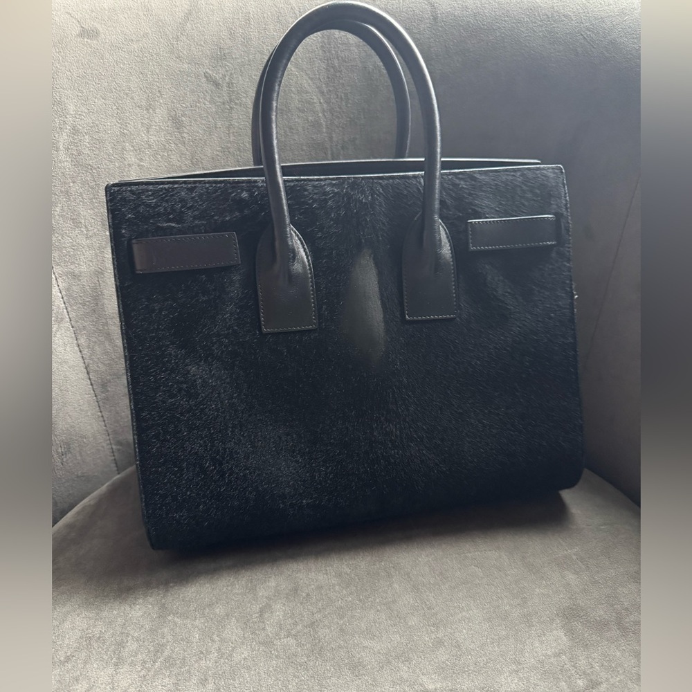 Saint Laurent Sac de Jour pony-style calfskin handbag RARE - Picture 4 of 12